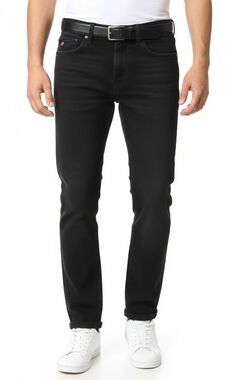 Levis Jeans Mens 34x32 Lot 514 Big E Leather Tab Premium Black Denim